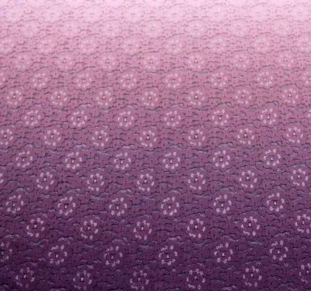 ラッセルレースぼかしプリント生地　赤紫系　【50cm単位】　(la747)