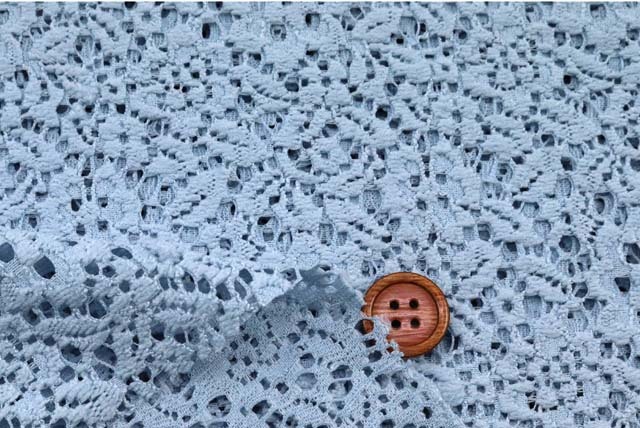 ラッセルレース生地　ブルーグレイ【50cm単位】　(la761)