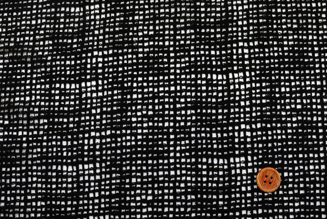 ラッセルレース生地　小格子柄　黒　【50cm単位】(la773)