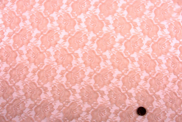 ラッセルレース生地　ピンク【50cm単位】(la815)