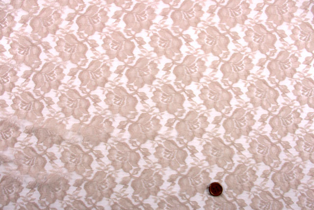 ラッセルレース生地　くすんだピンク【50cm単位】(la816)