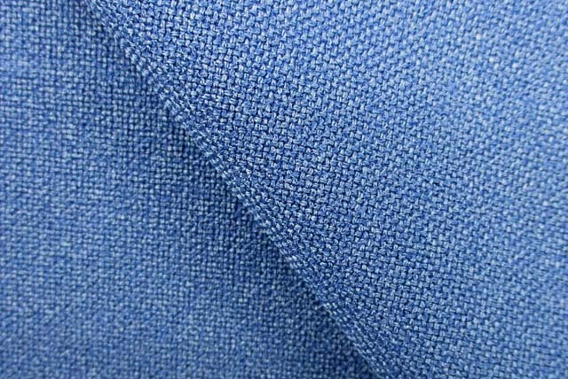 シャンブレーブッチャー調服地　くすんだ青