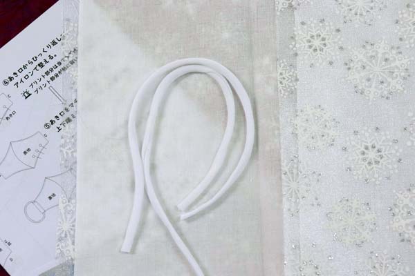 雪の結晶オーガンジーマスクキット　白