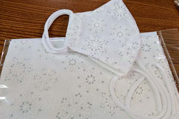 雪の結晶オーガンジーマスクキット　白