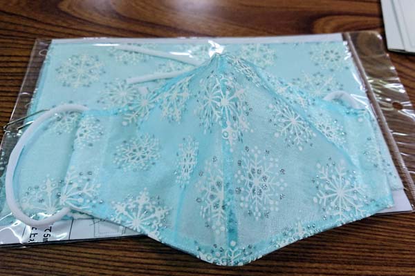 雪の結晶オーガンジーマスクキット　青