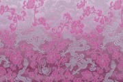 チャイナドレス生地 中国民族衣装生地　竜と牡丹　ピンク