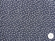 シンプルで可愛い小桜の和風生地 レーヨンちりめん生地 紺色・ネイビー　約７０ｃｍ×約５０ｃｍカット　(0643-63)