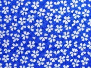 シンプルで可愛い小桜の和風生地 レーヨンちりめん生地 青色・ブルー　約７０ｃｍ×約５０ｃｍカット　(0643-65)