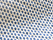 SOULEIADO ソレイアードのキルティング生地　ラ・プティット・ムーシュ　青色(白地)(0673-41)