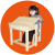 幼児の学習机-使用イメージ