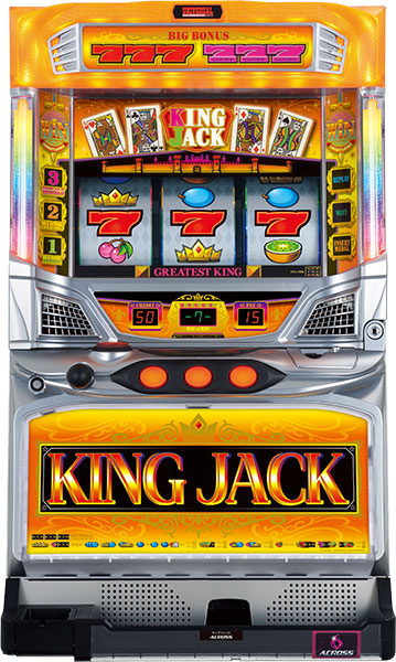 【パチスロ実機】アクロス★キングジャックGK【コイン不要機付】 キングジャックGK（アクロス）コイン不要機付き