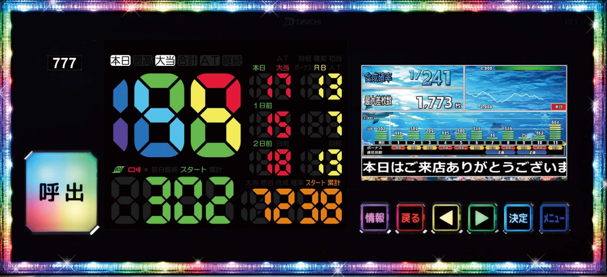 スロット用データカウンター】 デー太郎ランプ NOTE lite / Daiichi