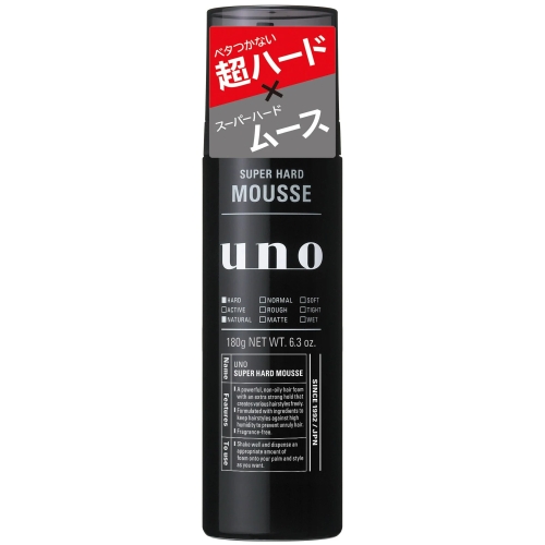 ファイントゥデイ uno ウーノ スーパーハードムース f 180g 無香料 (男性用ヘアムース)
