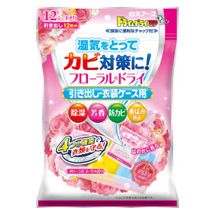 白元アース フローラルドライ 引き出し・衣装ケース用 フローラルブーケの香り 12シート