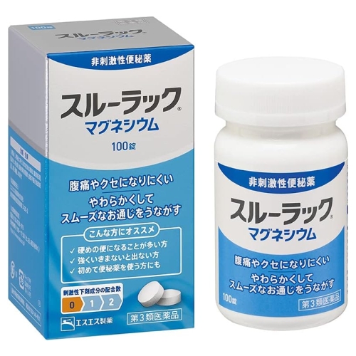 【第3類医薬品】エスエス製薬 スルーラックマグネシウム 100錠 (非刺激性便秘薬)