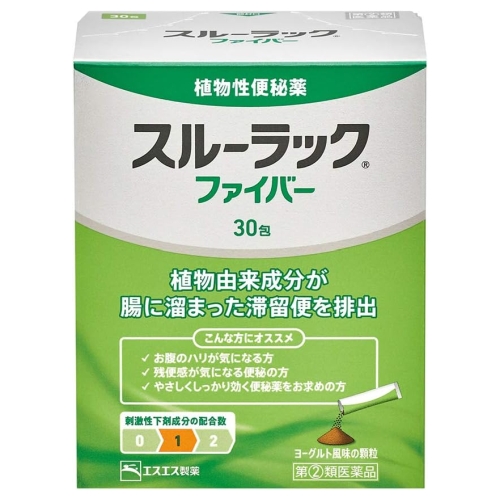 【第(2)類医薬品】エスエス製薬 スルーラックファイバー 30包 (植物性便秘薬)