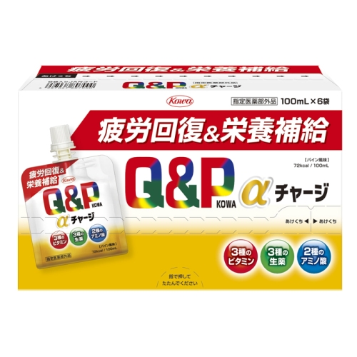 興和 キューピーコーワαチャージ（パイン風味） 100mL×6袋 指定医薬部外品 (ビタミン含有保健剤)