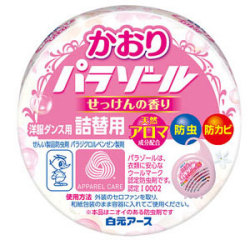 白元アース 洋服ダンス用 かおりパラゾール 詰替 120g