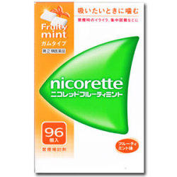 ニコレット　ニコレットフルーティミント　96個入（ガムタイプ）（ガムタイプ）（禁煙補助剤）　【第2類医薬品】