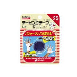 ニチバン バトルウィン テーピングテープ 非伸縮タイプ 25mm×12m 1ロール (C25F)
