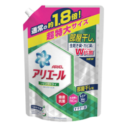P&G アリエール リビングドライ イオンパワージェル つめかえ用 超特大サイズ1.26kg本体 912g (液体洗剤)