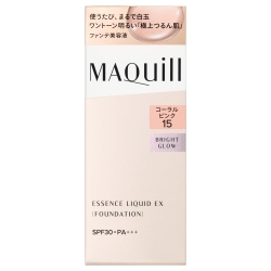資生堂 マキアージュ エッセンスリキッド EX ブライトグロウ 本体 24mL コーラルピンク15 (リキッドファンデーション)