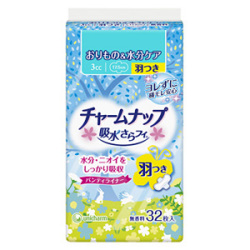 チャームナップ 吸水さらフィ パンティライナー 3cc 無香料 羽つき 32枚