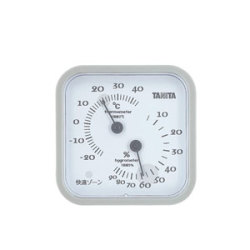 タニタ アナログ温湿度計 グレー (TT-557-GY)