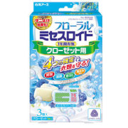 白元アース フローラル ミセスロイド クローゼット用3個入 1年防虫 ホワイトアロマソープの香り