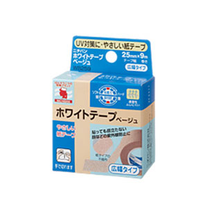 ニチバン ホワイトテープ ベージュ 広幅タイプ 25mm×9m (WB259)