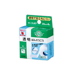 ニチバン キープポア 透明ばんそうこう 広幅タイプ 25mm×8m (KP258)