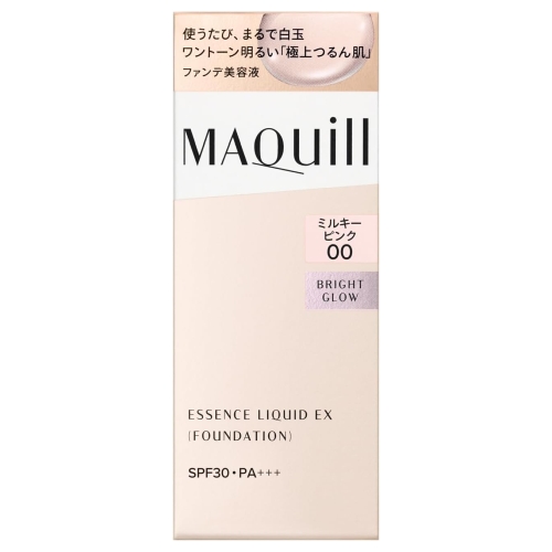 資生堂 マキアージュ エッセンスリキッド EX ブライトグロウ 本体 24mL ミルキーピンク00 (リキッドファンデーション)