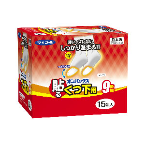 エステー マイコール 貼るオンパックス くつ下用カイロ 白 15足入