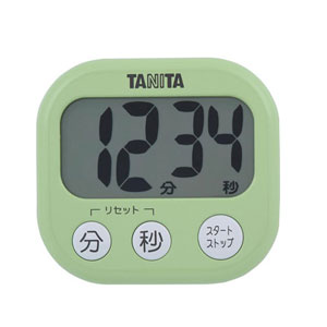 タニタ デジタルタイマー でか見えタイマー ピスタチオグリーン (TD-384-GR)