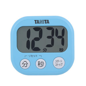 タニタ デジタルタイマー でか見えタイマー アクアミントブルー (TD-384-BL)