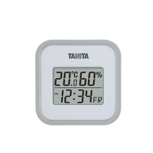 タニタ デジタル温湿度計 グレー (TT-558-GY)