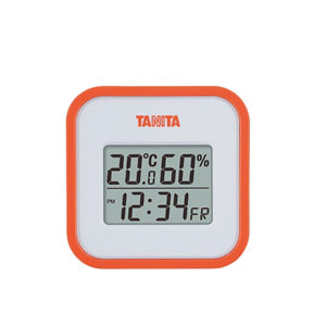タニタ デジタル温湿度計 オレンジ (TT-558-OR)