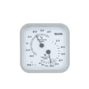 タニタ アナログ温湿度計 グレー (TT-557-GY)