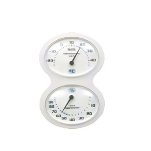 タニタ アナログ温湿度計 ホワイト (TT-509-WH)