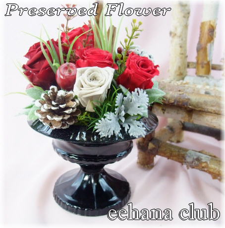 プリザーブドフラワー★ブラック＆レッド6,000円-ネット特価！