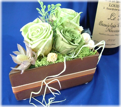 プリザーブドフラワーケーキモスグリーン2,980円-ネット特価！