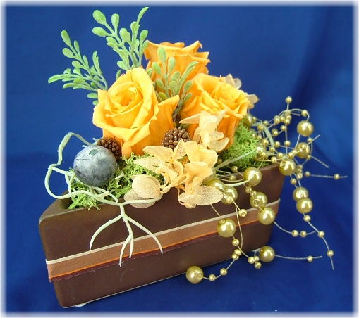 プリザーブドフラワーケーキオレンジ2,980円-ネット特価！