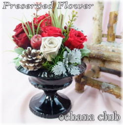 プリザーブドフラワー★ブラック＆レッド6,000円-ネット特価！