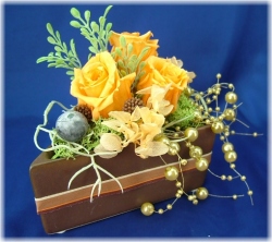 プリザーブドフラワーケーキオレンジ2,980円-ネット特価！