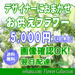 お供え・お悔やみに贈る花★デザイナーにおまかせ5,000円【送料無料】【法事 お供え お盆 お彼岸 アレンジ 花束】