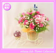 6月の誕生花★サイクルアレンジ4,000円【送料無料】花言葉付き【バラ】【写真付きメッセージ選択可】ネット特価！！