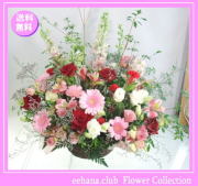 7月の誕生花★ブリリアントアレンジ10,000円【送料無料】花言葉付き【トルコキキョウ】【写真付きメッセージ選択可】