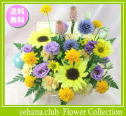 8月の誕生花★ひまわり宝石箱アレンジ4,000円【送料無料】花言葉カード付き