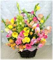 開店やお祝いに贈る花★パステルアレンジ10,000円【送料無料】ネット特価！