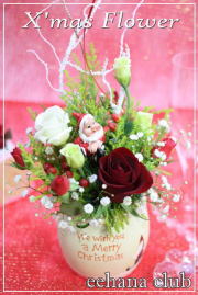冬のかわいいの贈り物★X'masアレンジメント【メリー】3,600円【送料無料】ネット特価！！